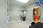 Master closet with direct access to laundry room