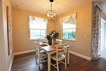 Dining room with space for optional zero corner slider
