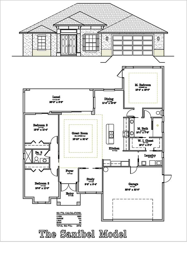 The Sanibel floorplan